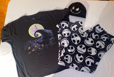 Tim Burton s Nightmare Before Christmas Pajama Pants, T-shirt Reversible Hat