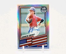 Andrew Jimenez Auto Silver Prizm 2026 Panini USA Stars & Stripes #146 Rookie RC