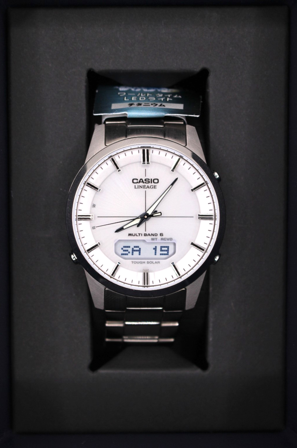 CASIO LINEAGE LCW M170TD 7AJF White Solar Atomic Radio Men's Watch World Time