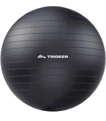 Trideer Exercise Ball Large 65cm 23-26in Yoga Ball Anti Burst Black NEW
