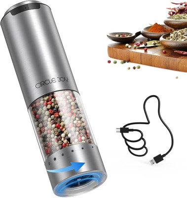 Electric Pepper Grinder Stainless Steel Rechargeable Pepper Mill with External A