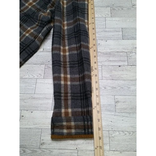 PrAna Asgard Men's L Gray Brown Plaid Hooded Flannel Jacket Snap Front image 11