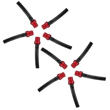  10 Pack One Way ATV Dirt Bike Fuel Tank Cap Gas Cap Tube Vent Black-red