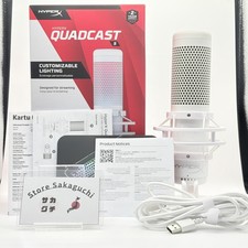 HyperX QuadCast S White USB Condenser Gaming Mic RGB 4 Polar Pattern Tap Mute