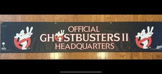 Ghostbusters 2 Official headquarters Banner 1989Coca Cola Rare Columbia Pictures