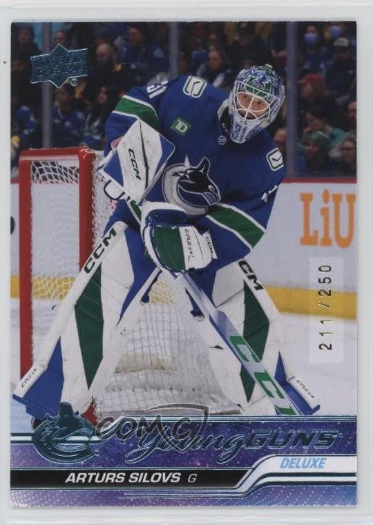 2023 Upper Deck Series 2 Young Guns Deluxe /250 Arturs Silovs #485 Rookie RC 3hd