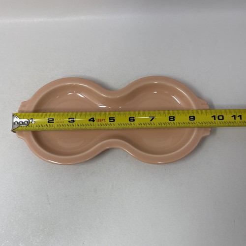 Fiestaware Salmon Apricot Pink Cream & Sugar Bowl & Tray - Picture 21 of 23
