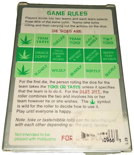 Dope Dice - Fun Chill Adult Party Dice Game - New - Picture 3 of 3