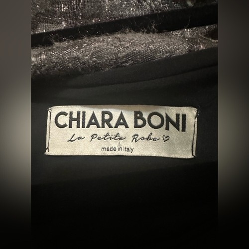 Chiara Boni schwarz Schößchen Kleid Gr. 8 strukturelle Kapsel Garderobe formell Italien - Bild 9 von 14
