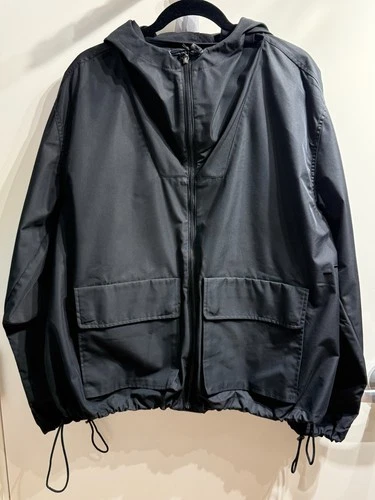 ANTI-DO-TO Unisex XL Black Hooded Rain Jacket  Made in Italy MSRP $250.00  #104 image 8