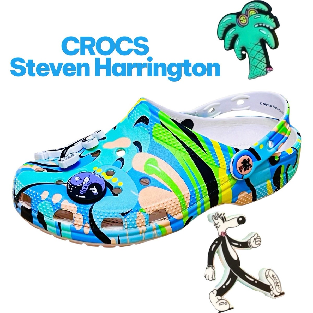 Crocs X Steven Harrington Classic Multicolor Clogs Men display picture 3
