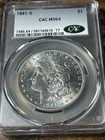 1881-S Morgan Silver Dollar CAC MS64 - Beautiful Old US Silver $1 Coin