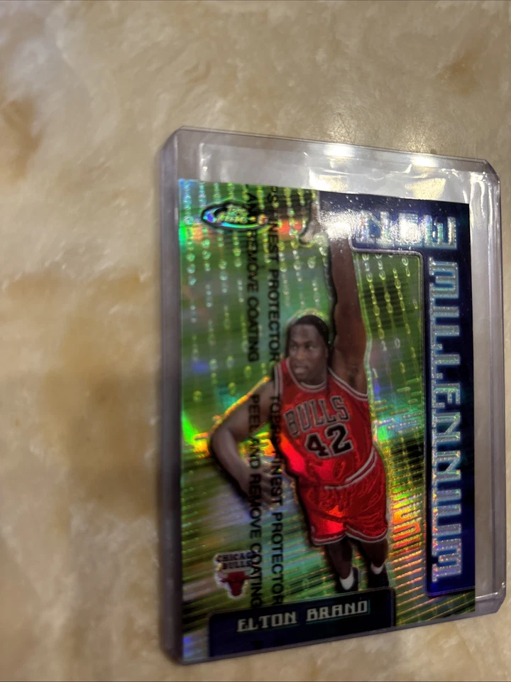 1999-2000 Topps Finest Refractor New Millennium Elton Brand No Serial Number - Image 2 of 4