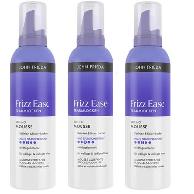 3x 200ml John Frieda Frizz Ease Traumlocken Mousse Form & halt für Lockenstyles