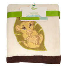 Lion King Simba'S Wild Adventure Super Soft Appliqued Baby Blanket, Ivory, Brown