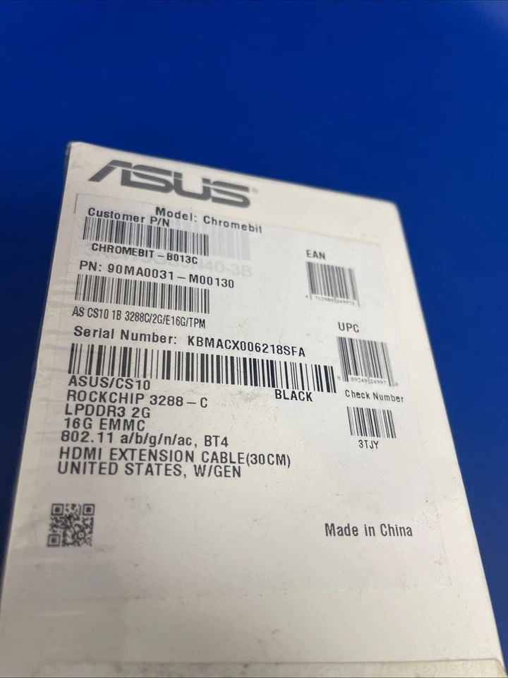 GENUINE Asus Chromebit CS10 (eMMC, 16GB) ChromeOS PC Stick - Image 3 of 3
