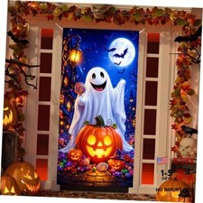 Halloween Door Cover Decorations Banner - 70.8 x 35.4 Inch