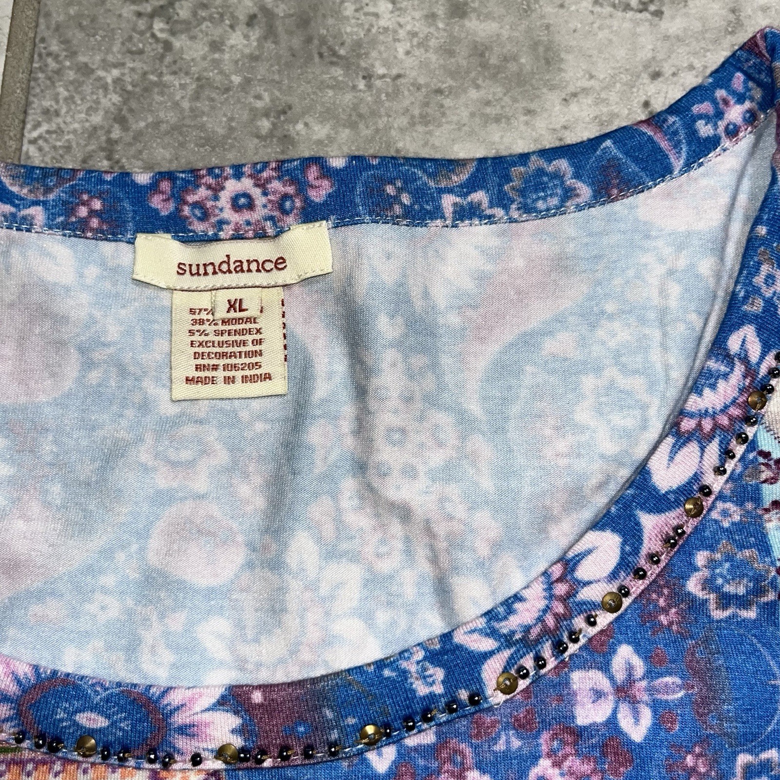 Sundance Poetic Patchwork Beaded Sequin Long Slee… - image 10