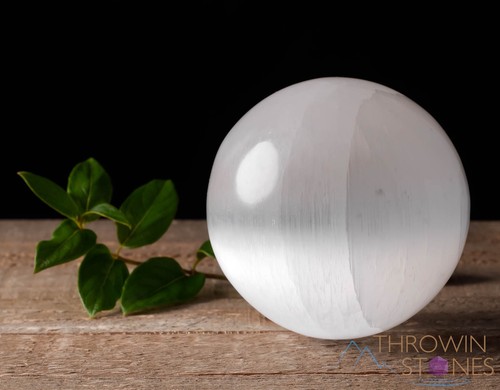 SELENITE Crystal Ball Sphere - Extra Large - Housewarming Gift, Home Decor E0491 - Picture 2 of 4