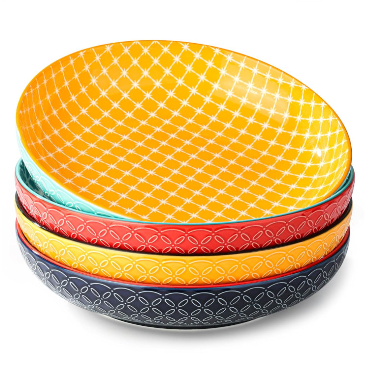 Pastateller Groß Tief 4er Set Porzellan 25 2 cm