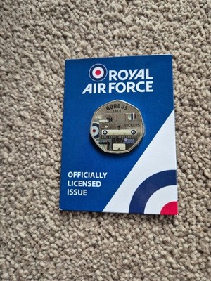 WESTMINSTER RAF ROYAL AIR FORCE 50P SHAPED COIN 1914 VICKERS GUNBUS