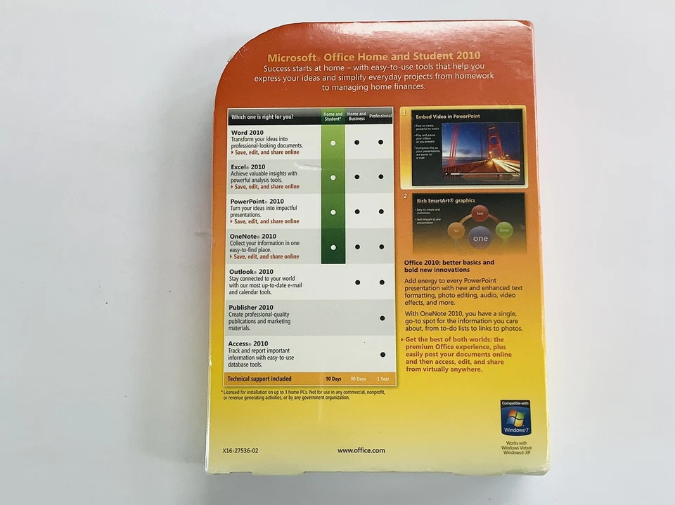 "BRAND NEW" Microsoft Office Home and Student 2010 (Windows) (79G-01900) x3 Pack - Image 2 of 4