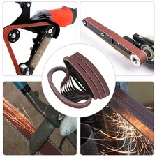 40x 3/8"x14" Sanding Belt Kit for Work Tool Sharpener Aluminum Oxide Abrasive