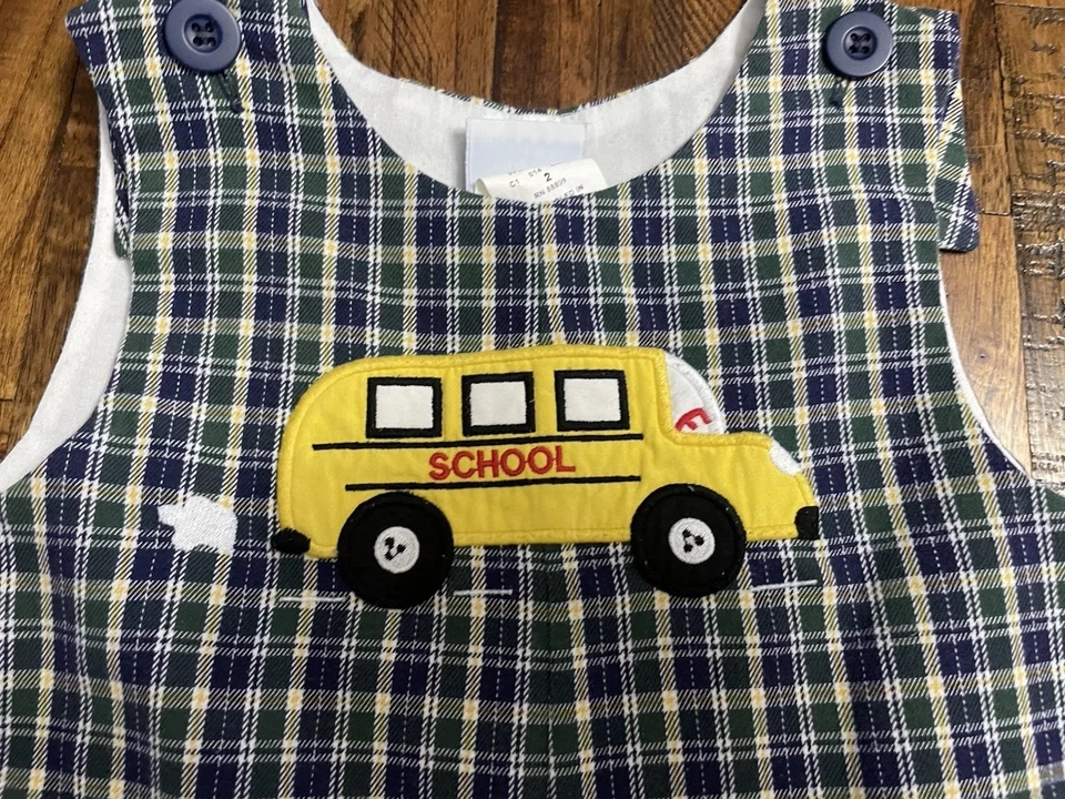 Autobús escolar Kelly’s niños mameluco largo Jon Jon talla 2 Foto 2 de 4