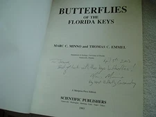 BUTTERFLIES OF THE FLORIDA KEYS By Marc C. Minno *Excellent Condition*