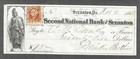 1868 Scranton Pennsylvania Bank Check "Statue of Freedom" — photo 1