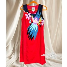 Very Vollbrach Sleeveless Shift Dress Red Medium 