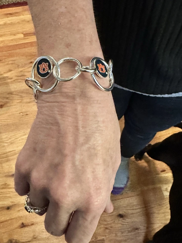 Nuevo brazalete con logotipo en bucle de la Universidad de los Tigres castaño rojizo, NCAA Foto 2 de 3