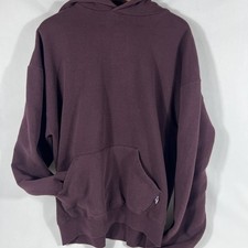 Vintage 90s Russell Athletic Hoodie Size XL Tall XLT Maroon Blank Sweatshirt