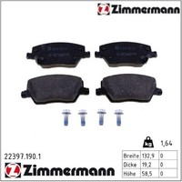 Zimmermann 22397.190.1 Bremsbelagsatz FüR Scheibenbremse Bremsbelagsatz