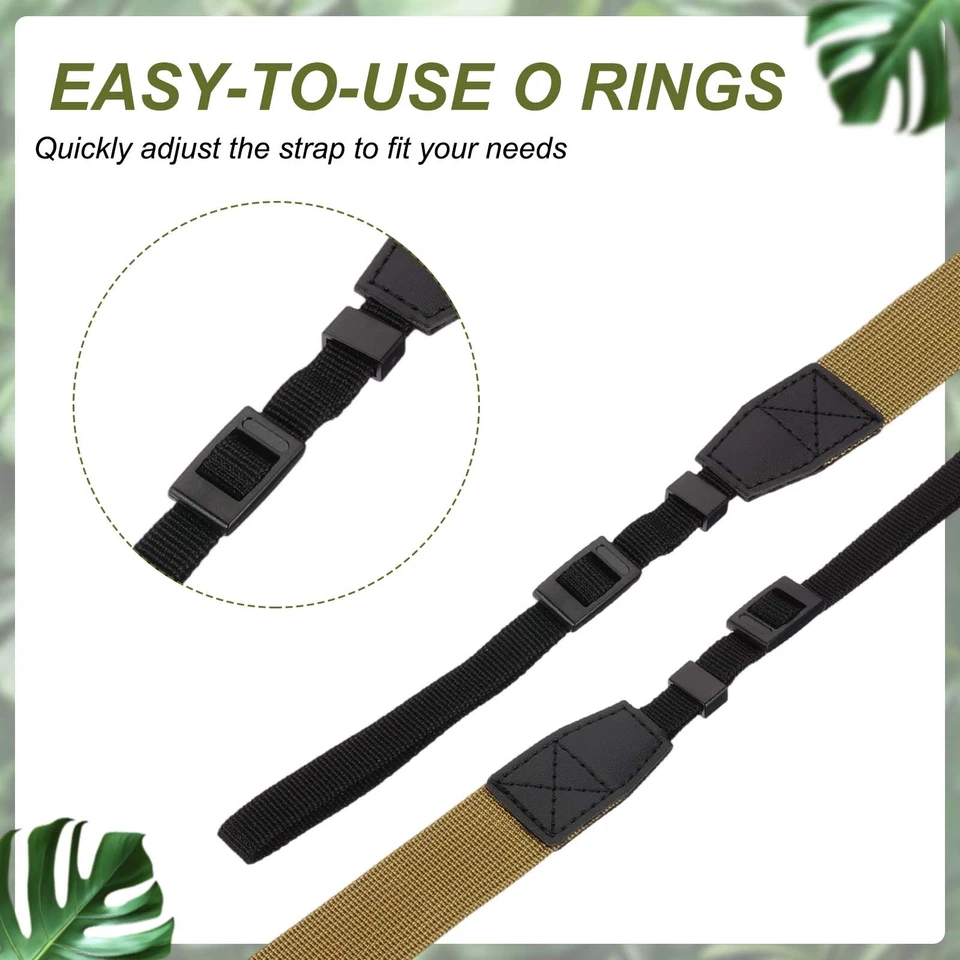 Correa para cámara, correa para cuello ajustable de nailon amarilla Foto 4 de 4