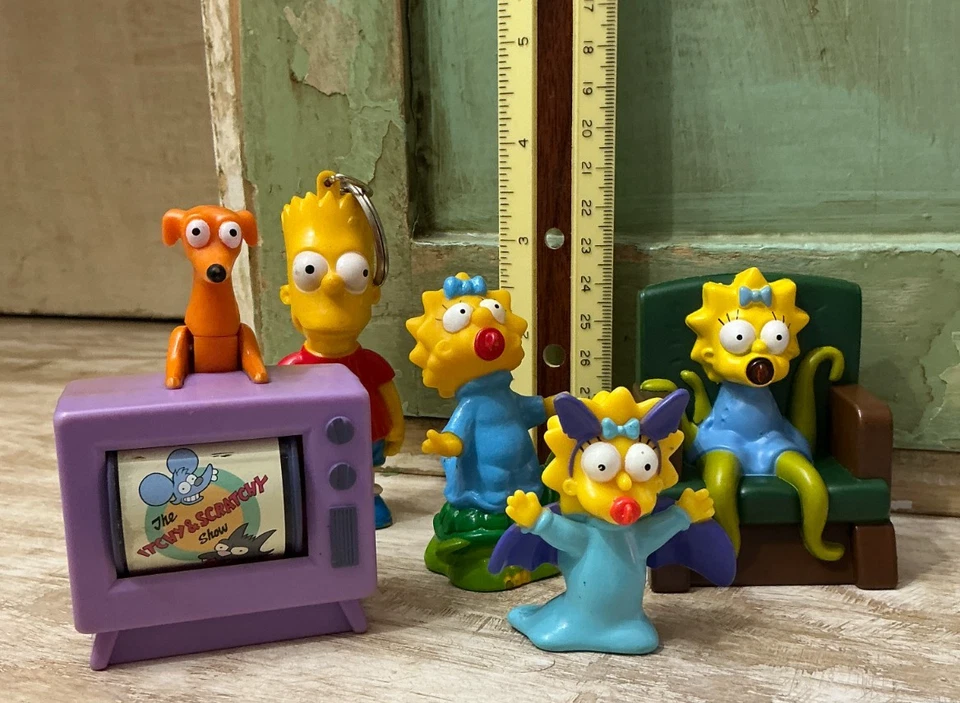 Lote de 5 Juguetes Simpson 1990-2011 Bart Llavero Maggie Burger King Itchy Scratchy Foto 3 de 4