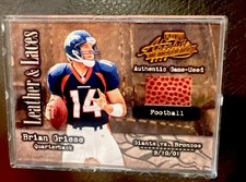 2002 Absolute Memorabilia Leather and Laces Combos #LL46 Brian Griese 12/500