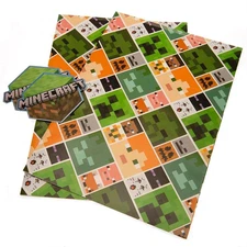 Danilo Promotions LTD Official Minecraft Gift Wrap 2 Sheets 2 Tags, Gift Wrap fo