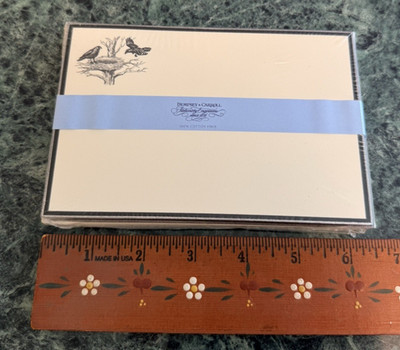 Dempsey & Carroll Engraved Note Cards Set 10 Cards 10 Env Bird Birds Bird's Nest