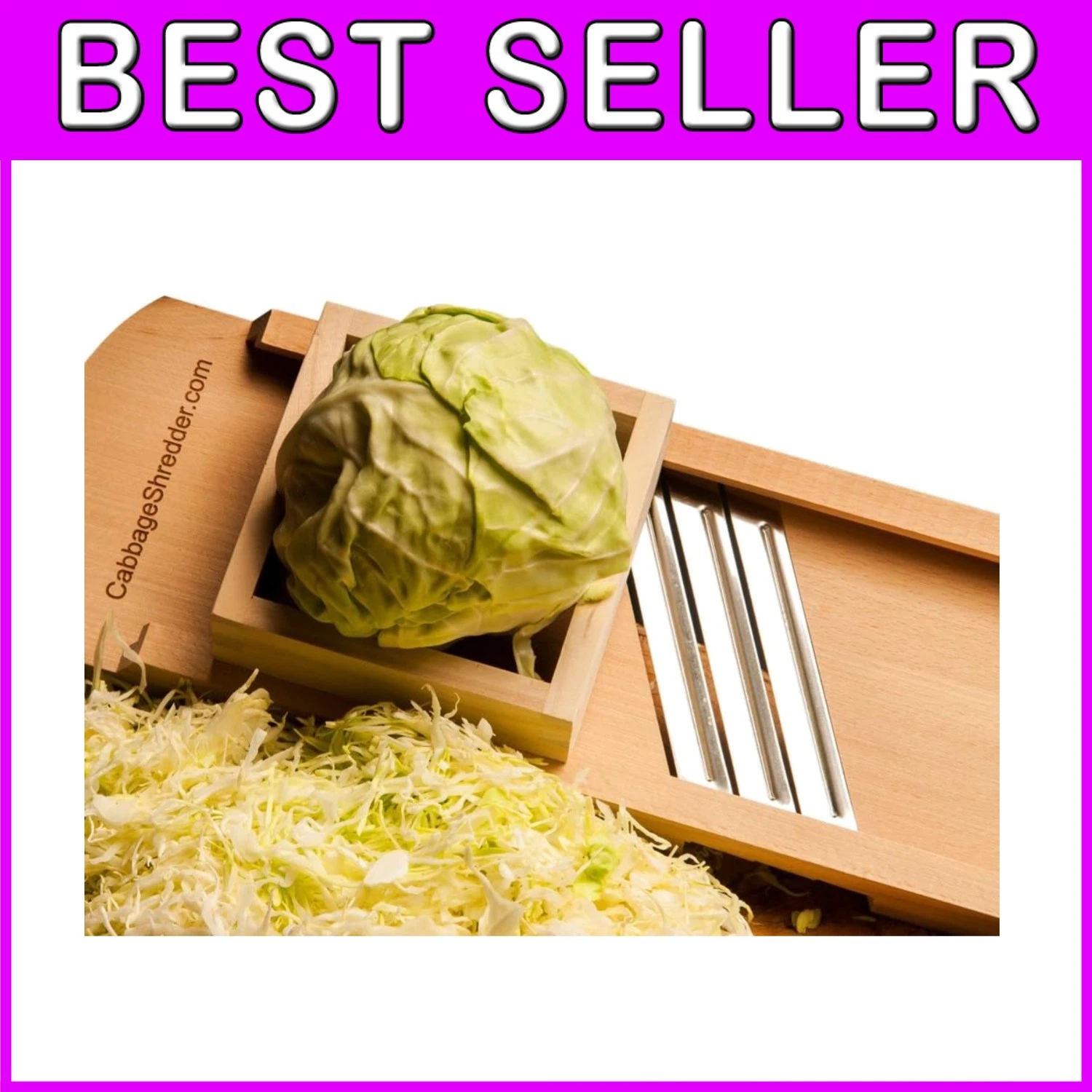 Fast & Effective Wooden Mandoline Slicer with Finger Protection - Made in Poland