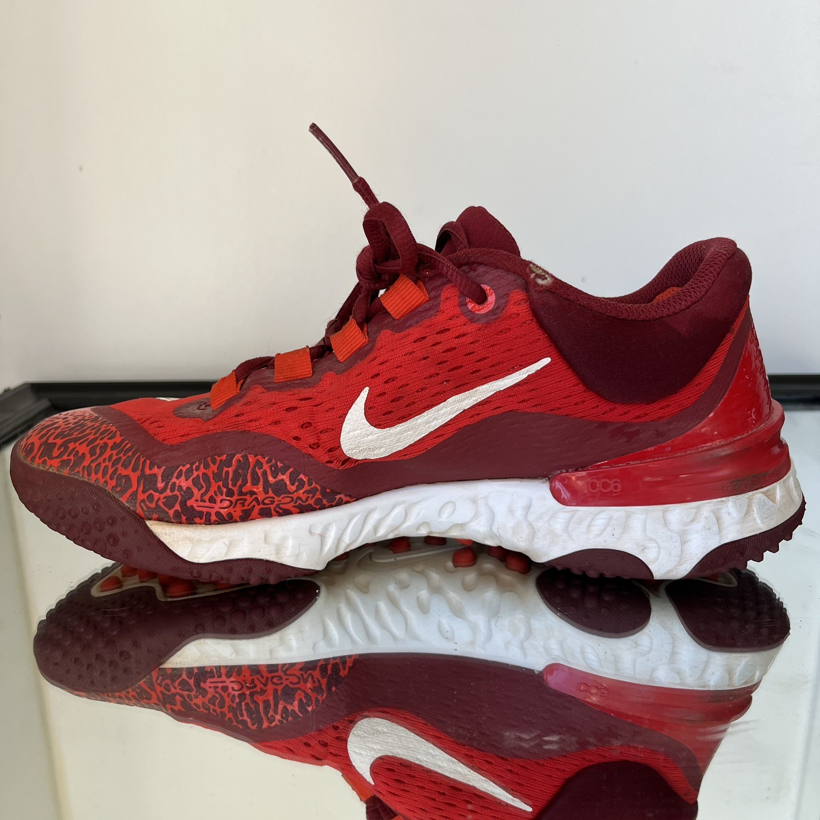 Nike Force Trout 8 Pro MCS Baseball Turf Shoes Mens 7 Red White DJ6523-616 thumbnail 2