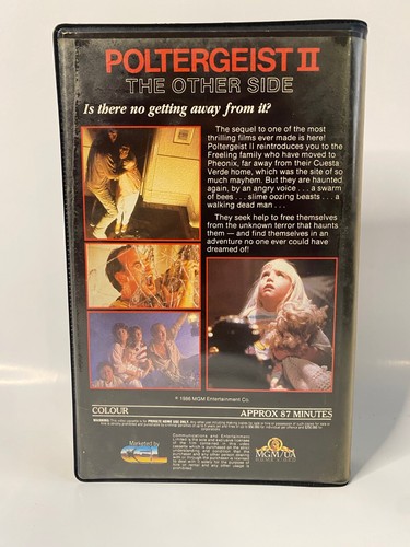 Poltergeist II rare MGM / UA VHS Video cult 80s supernatural horror - Picture 2 of 7
