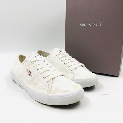 GANT Women's White Lace Up Sneakers Trainers Shoes EUR 38 UK 4.5 US 6.5
