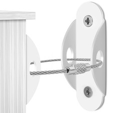 4our Kiddies 10 Pack Furniture Anchors for Baby Proofing, Anti Tip White
