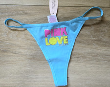 NWT Vintage Victoria's Secret PINK LOVE Cotton Low-Rise String Thong Panties S