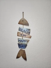 The Beach Is My Happy Place Hanging Sign