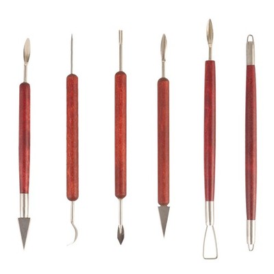DIYOOHOMY Double-Ended Clay Sculpting Tools Set, 6 Pcs Pottery Carving Tools ...