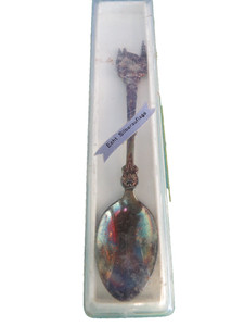 Vienna Austria Souvenir Miniature Collector Spoon Silver Overlay