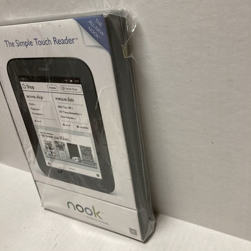 Barnes & Noble Nook Simple Touch eBook Reader Black 6” 2GB NEW Sealed. Bundle - Picture 4 of 10
