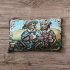 Boyds Bears Tapestry Lumbar Pillow 11.5" x 17" Tea Party